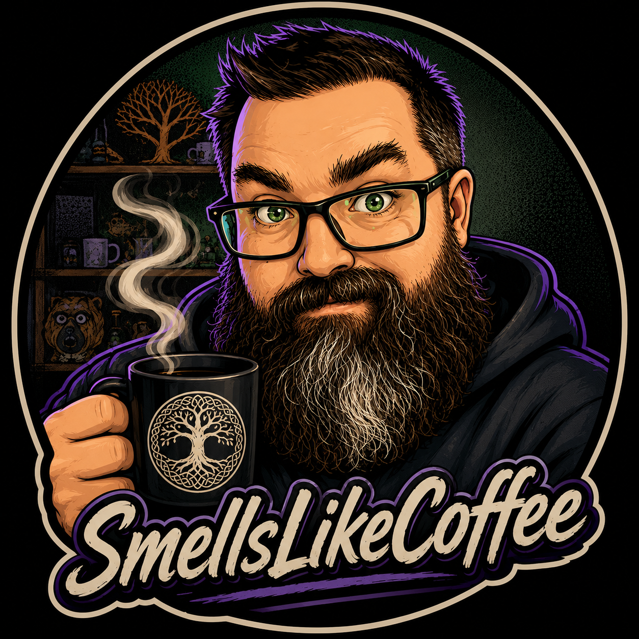 SmellsLikeCoffee illustrated logo