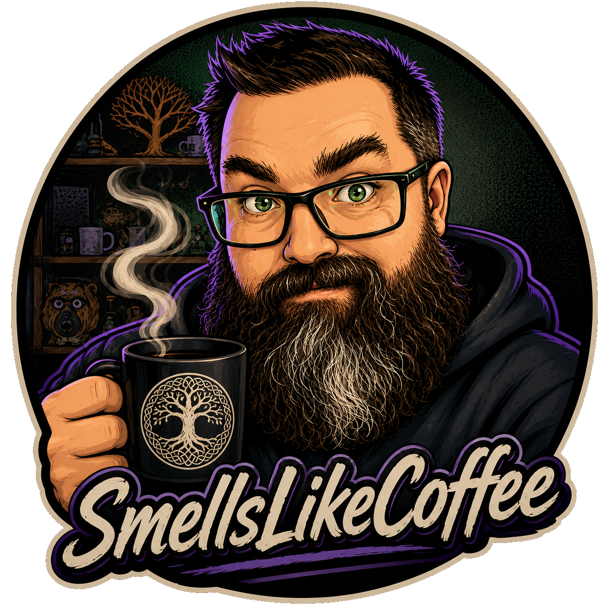 SmellsLikeCoffee illustrated logo